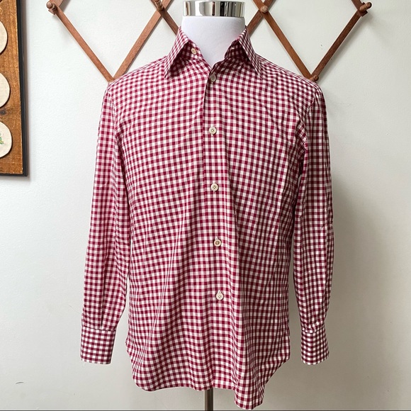Kiton Other - Kiton Checkered Button Down Shirt Made In Italy